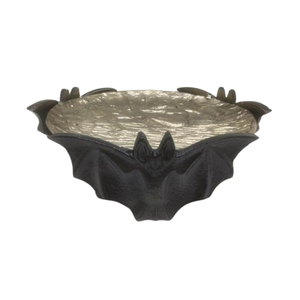 Plato redondo decorativo de aluminio, 3 Calaveras, cara lateral, plata, plato Chapado en peltre antiguo, decoración de mesa de Halloween, venta al por mayor - Product Image 4