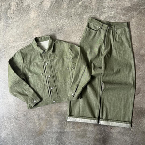 <span class=keywords><strong>Jean</strong></span> Nhà Sản Xuất Tùy Chỉnh Thiết Kế Quá Khổ Cổ Điển Căng Khởi Động Cắt Chân Rộng Nhật Bản Salvage selvedge Denim Quần Baggy <span class=keywords><strong>Jean</strong></span> - Product Image 2