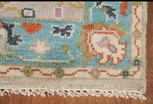 Oushak พรมนักวิ่งขนสัตว์ถักมือสไตล์อินเดียทำด้วยมือปรับขนาดได้สำหรับตกแต่งบ้าน - Product Image 5