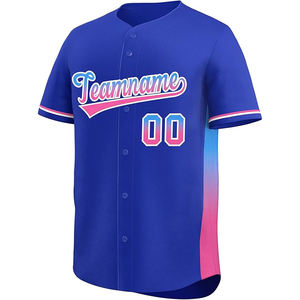 Maillot de baseball boutonné en gros de conception personnalisée 100% fabricant de maillot de baseball sublimé en polyester au Pakistan-Sialkot - Product Image 4