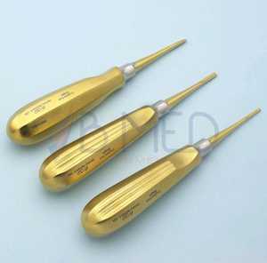 เครื่องมือถอนฟันแบบคัปแลนด์ ยอดขายดีที่สุด ขนาด 2 มม. 3 มม. 4 มม. ปลายแบนและโค้ง สำหรับการถอนฟัน PDL - Product Image 3