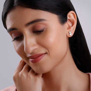 ต่างหูมุกคริสตัลเงินและมีค่า - Product Image 4