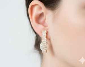 Boucles d'oreilles élégantes en pierres pleines en or pour femmes et occasions festives - Product Image 4