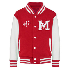 Alta calidad logotipo personalizado bordado Diseño nueva fábrica al por mayor de los hombres Varsity chaqueta de béisbol cierre de cremallera OEM chaqueta de Bombardero - Product Image 1