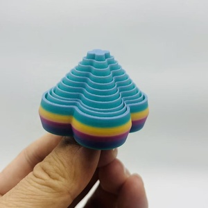 Juguete Sensorial Impreso en 3D, <span class=keywords><strong>Estrella</strong></span>, Corazón, Flor, Triángulo, Espiral Giratoria Colorida con Diseño de Asas, Novedad 2026 - Product Image 3