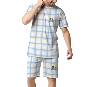 Unisex Custom Brand Cut and Sew T-Shirt and <b>Shorts</b> Set New Style Twin for Men for Summer - Product Image 1