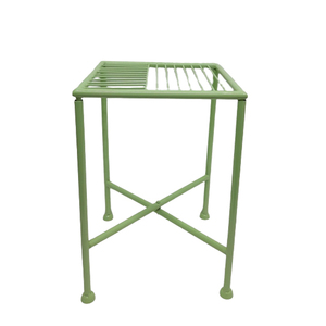 Soporte redondo de maceta de metal de hierro de diseño clásico con acabado recubierto de polvo oro antiguo tamaño mediano para uso en jardín interior y exterior - Product Image 6