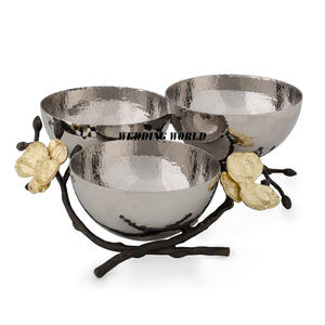 Cuenco de chocolate de acero martillado, cuenco dulce de diseñador con acabado plateado, cuenco de chocolate elegante nuevo clásico y elegante - Product Image 1