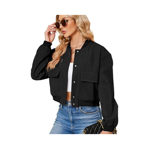 แจ็กเก็ตบอมเบอร์แจ็คเก็ตโพลีเอสเตอร์2025สำหรับผู้หญิงมีซิประบายอากาศได้ดีพิมพ์ลายด้านหน้าความยาวปกติทุกฤดูความหนาสำหรับฤดูใบไม้ร่วงฤดูหนาว - Product Image 2