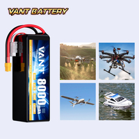 Batterie de drone FPV haute performance VANT, batterie de drone 6S 22,2V 8000mAh 100C avec XT60, batterie Lipo RC pour drone FPV UAV