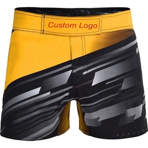 กางเกงกีฬาขาสั้น MMA กางเกงขาสั้นสำหรับผู้ชายพิมพ์โลโก้ตามสั่ง - Product Image 4