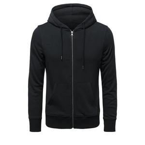 Men's Polyester Vintage Embroidered <b>Zip</b> <b>Hoodie</b> Custom <b>Black</b> Sweatshirt Full <b>Zip</b> Fleece Lined Long Sleeve Warm Winter - Product Image 1