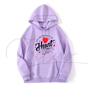 Sweat-shirts à épaules tombantes pour homme et femme, tendance mode, imprimés en 3D, logo frontal brodé, écologiques, pour la Saint-Valentin - Product Image 3