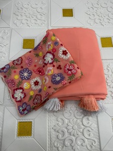 Sari de seda Banarasi para mujeres para fiestas y festivales Precio al por mayor Ropa india y pakistaní - Product Image 3