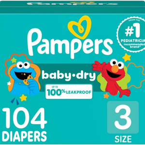 Couches Pampers - Baby Dry - Taille 2, 104 couches, couches jetables absorbantes pour bébés - Product Image 3
