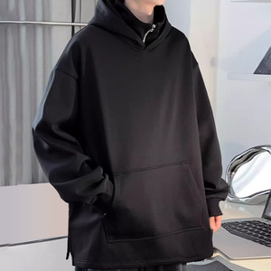 เสื้อสเวตเตอร์มีฮู้ดปักลาย3D แบบลำลองของผู้ชายใส่ในฤดูร้อนเสื้อสเวตเชิ้ตแบบ135Gsm ผ้าถักลายตัวอักษรแขนสั้นบริการ OEM แบบดิจิตอล - Product Image 6