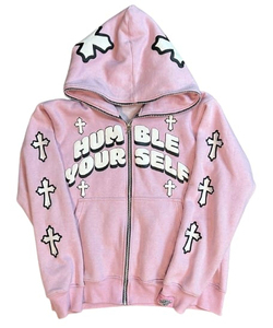 Sudaderas con capucha para mujer con estampado de serigrafía para mujer, hechas con 100% de algodón con cremallera, sudaderas transpirables antipilling - Product Image 1