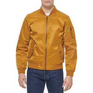 Chaqueta de bombardero de satén vintage personalizada de fábrica para hombre, ropa deportiva de invierno informal con cierre de cremallera, chaquetas para hombre - Product Image 1