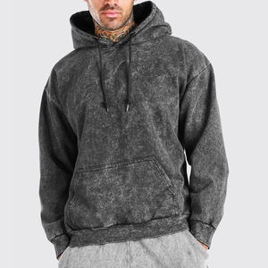 Amriss Sweat à capuche en molleton délavé pour homme, style streetwear urbain, coupe personnalisée, ample, fournisseur en gros - Product Image 5