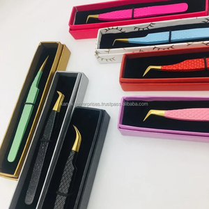 แหนบต่อขนตาปลายไฟเบอร์สแตนเลส ทนทาน ป้องกันไฟฟ้าสถิต รับทำโลโก้ สำหรับช่างต่อขนตาแบบวอลุ่ม 90 องศา - Product Image 6