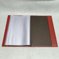 Porte-menus en cuir grainé véritable pour restaurant, format A4 A5, avec logo personnalisé, publicité, pochettes, dépliants, présentoir