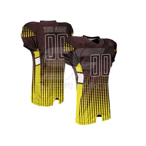 Vente de gros Uniformes de football américain personnalisés avec logo d'équipe et tissu à mailles respirant Ensemble d'uniformes de football américain - Product Image 2