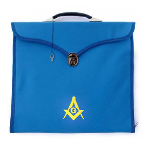 Étui à tablier provincial Low quantité minimale de commande Master Mason Blue Lodge avec cuir bleu MM WM collier de chaîne maçonnique Premium Regalia - Product Image 1