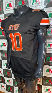 Maillot de football américain brodé de grande taille Pantalon respirant et extensible à sublimation Manches courtes Pakistan OEM Images réelles - Product Image 5