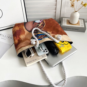 <span class=keywords><strong>Grand</strong></span> <span class=keywords><strong>sac</strong></span> fourre-tout <span class=keywords><strong>en</strong></span> <span class=keywords><strong>toile</strong></span> avec fermeture éclair pour <span class=keywords><strong>femme</strong></span>, <span class=keywords><strong>sac</strong></span> à bandoulière personnalisé imprimé, <span class=keywords><strong>sac</strong></span> de courses réutilisable, <span class=keywords><strong>sac</strong></span> de plage, <span class=keywords><strong>sac</strong></span> de rangement - Product Image 2