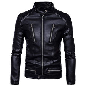 2025 Fashion Men's <b>Genuine</b> <b>Leather</b> <b>Jackets</b> Autumn Solid Color Men's <b>Jacket</b> Popular Simple Casual <b>Leather</b> Men's <b>Jacket</b> - Product Image 4