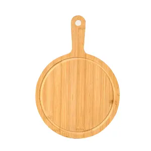 Holding trays Round Wooden Cutting Board Natural Eco-friendly Bamboo Pizza serving Board