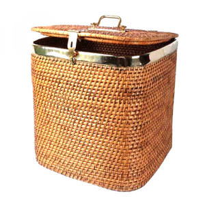 Eco Friendly Sustainable Customized <b>Laundry</b> <b>Basket</b> Best Quality Handmade Decorative Bamboo <b>Wooden</b> <b>Laundry</b> <b>Basket</b> Usage Item - Product Image 1