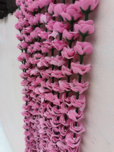 Guirnaldas de Flores de Rosa de Terciopelo con Perlas Blancas, Cadena de Rosas Duplicadas para Decoración, Decoración de Puertas Laterales, Fondo de Escenario - Product Image 6