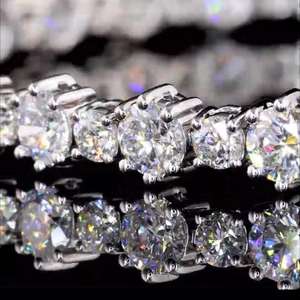 Pulsera de tenis de moissanita VVS de grado genuino, pulsera de moissanita de diamante de plata 925, la joyería más fina, joyería de diamantes de Zubeda Gems - Product Image 4