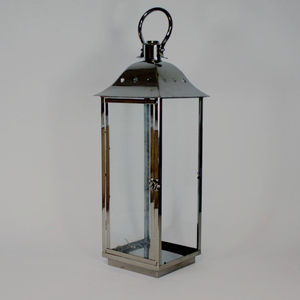 Design simple métal et verre argenterie de taille moyenne vaisselle lanternes décoration de maison et de mariage accessoires éclaircissants - Product Image 2
