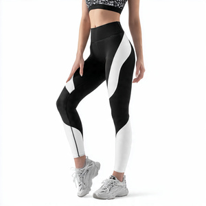 Leggings imprimés extensibles pour femmes, contrôle du ventre et logo à la taille, pantalon de sport, vêtements de fitness, leggings pour femmes - Product Image 1