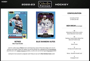 Authentique Nouvelle Boîte Hobby de Hockey Upper Deck O-Pee-Chee Platinum 2022-23 Scellée en Usine Disponible pour les Acheteurs en Gros - Product Image 2