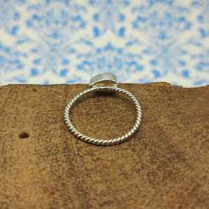 Wholesale Manufacturer 925 Silver Rings Natural Drop Shape Opal Gemstone Fine Silver Ring Delicate Sterling <b>Diamond</b> <b>Jewelry</b> - Product Image 2