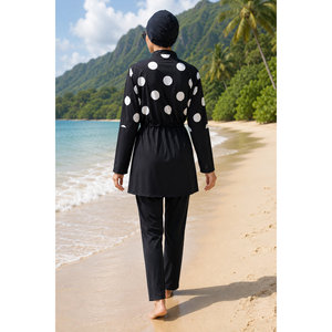 Pareo de Chifón con Cintura Ajustable, Traje de Baño Modesto con Estampado de Lunares y Braguitas de Baño, Logotipo Personalizable, Sarong de Playa con Patrón de Letras, MOQ 2 piezas - Product Image 5