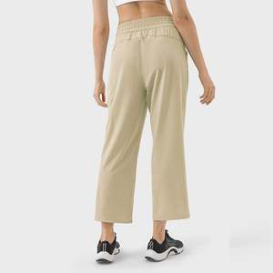 Coupe décontractée élégante mode pantalons de survêtement amples coupe ample salon fabrication personnalisée broderie Logo Options pantalons de survêtement pour femmes - Product Image 2