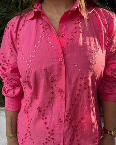 ชุดงานปักผ้าฝ้ายหนาพิเศษสำหรับนักออกแบบชุดงานปักลายแบบน่าเบื่อฤดูร้อนดีไซน์เนอร์สีชมพูสวยมีคุณภาพสูง - Product Image 1