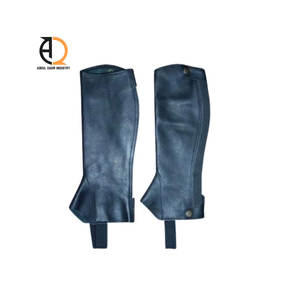 Medias Polainas Ecuestres de Cuero de Caballo, Estilo Inglés, Duraderas, Cómodas, de Cuero Genuino, Tendencia Top - Product Image 2