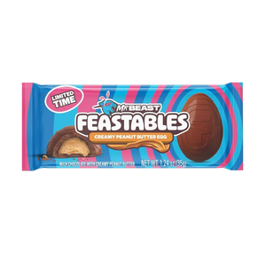 Auténtico MrBeast Feastables Peanut Butter Egg 35g, Chocolate con Leche y Relleno Cremoso de Mantequilla de Maní, Venta al por Mayor, Suministro Global - Product Image 5