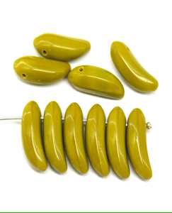 Banana Shaped 17x6mm Czech Glass <b>Beads</b> Black Blue Yellow Fruit <b>Beads</b> for Vegan Jewelry Crystal Lampwork Home Decor <b>Craft</b> - Product Image 2