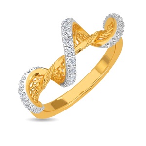 Bague de fiançailles Moissanite en forme d'ADN avec diamant original en or rose, 0.5 CT, coupe ronde, meilleure bague de proposition pour elle - Product Image 6