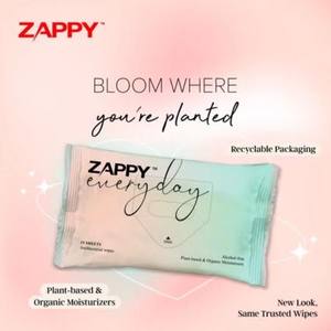 Zappy 15S ผ้าเช็ดทำความสะอาดแบบเปียกออร์แกนิกให้ความชุ่มชื้นต้านเชื้อแบคทีเรียปราศจากแอลกอฮอล์ - Product Image 6