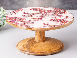 Soporte decorativo de madera de acacia multinivel para pasteles, decoraciones para mesa de postres, soporte para pasteles para cumpleaños y bodas - Product Image 2