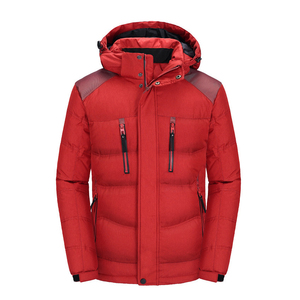 Veste bouffante à fermeture éclair pour hommes avec col montant et logo avant Vêtements d'extérieur d'hiver imperméables et respirants - Product Image 4