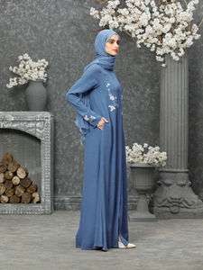 Nouvelle robe islamique de couleur différente imprimée Abaya Borka Abayas respirantes confortables pour femmes vente en gros personnalisée - Product Image 6