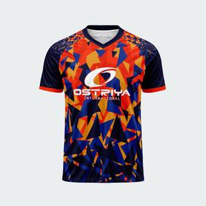 Camiseta de Fútbol de Poliéster de Secado Rápido, Cuello en V Moderno para Adultos, Ropa Deportiva Personalizada con Impresión de Nombre en Color Sólido, Alta Calidad - Product Image 4